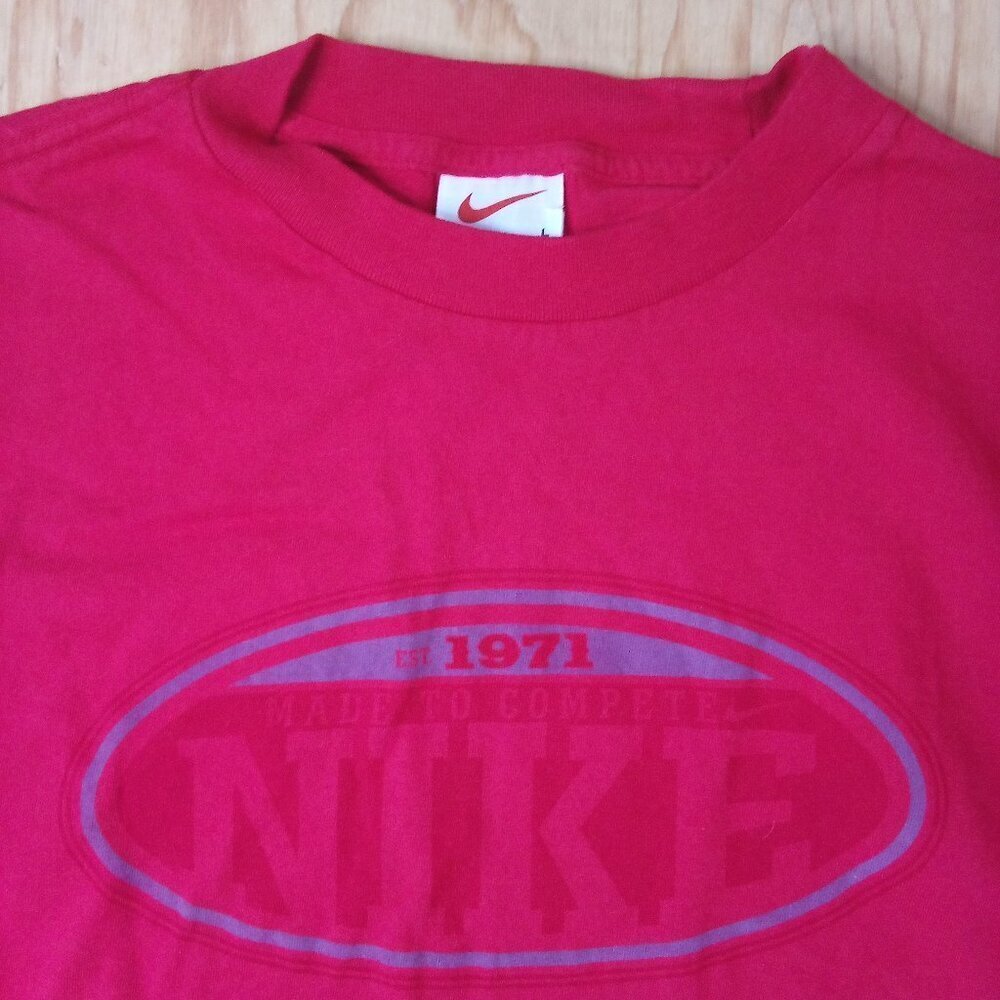 Vintage 90s Nike Spell Out Logo Long Sleeve T-Shirt